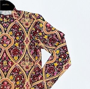 J. Mclauglin Catalina Cloth 1/4 Zip Long Sleeve Popover Top. Sz. L.